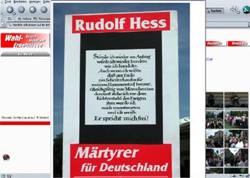 Website einer NPD-Ortsgruppe - NPD und Rudolf Hess
