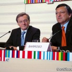 Ratspräsident Wolfgang Schüssel und Kommissionspräsident Josè Menuel Barroso bei der Pressekonferenz zum Arbeitstreffen der österreichischen Bundesregierung mit der Europäischen Kommission