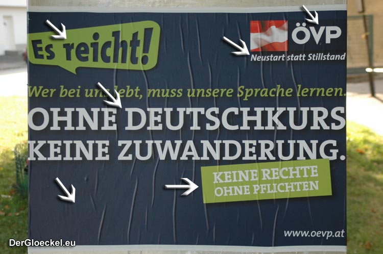 Wahlwerbeplakat der ÖVP zur Nationalratswahl 2008