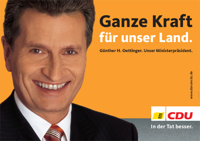 Ministerpräsident Günter Öttinger - CDU